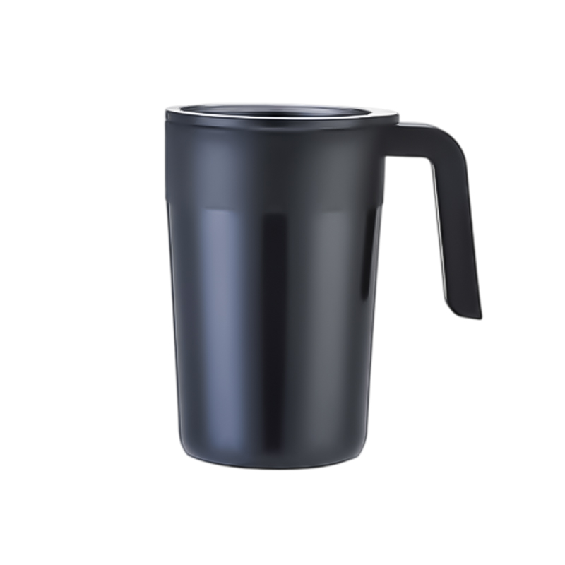 Taza de plástico y acero inoxidable a prueba de derrames para el hogar y la oficina