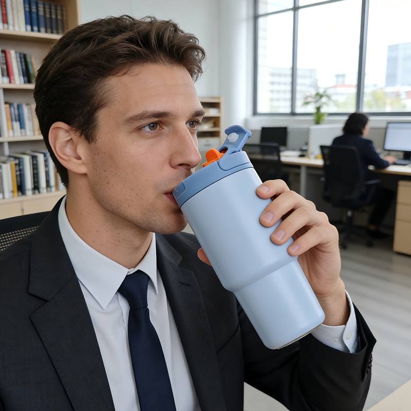 Vaso al vacío con tapa de rosca 3 integradas